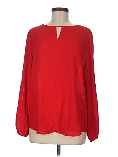 Pre-owned Chico's Long Sleeve Blouse In Red