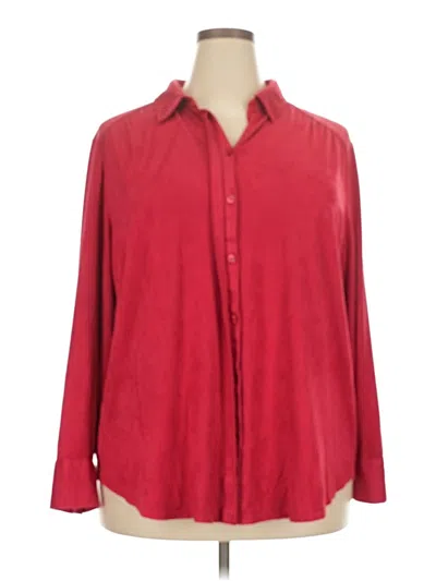 Pre-owned Chico's Long Sleeve Blouse In Red