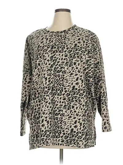 Pre-owned Chico's Long Sleeve Blouse In Tan