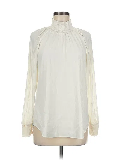 Pre-owned Chico's Long Sleeve Blouse In White