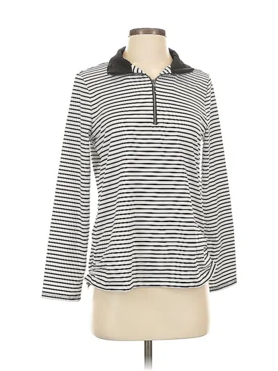 Pre-owned Chico's Long Sleeve Blouse In White