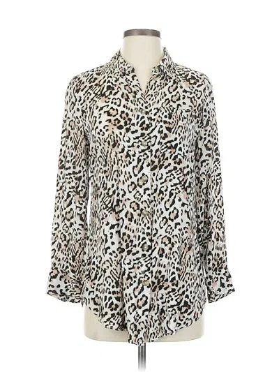 Pre-owned Chico's Long Sleeve Blouse In White