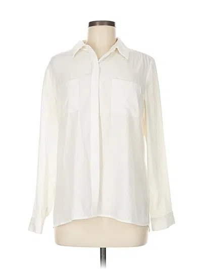 Pre-owned Chico's Long Sleeve Blouse In White