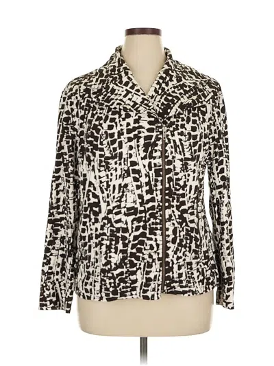 Pre-owned Chico's Long Sleeve Blouse In White