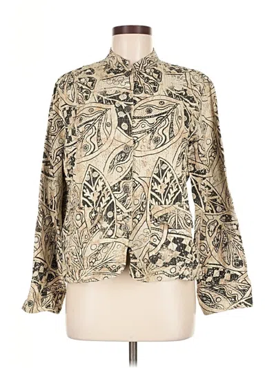 Pre-owned Chico's Long Sleeve Blouse In White