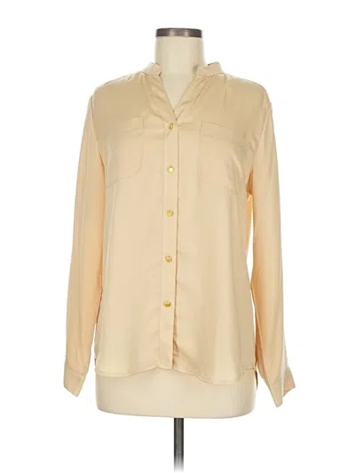 Pre-owned Chico's Long Sleeve Blouse In White