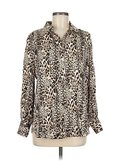 Pre-owned Chico's Long Sleeve Blouse In White