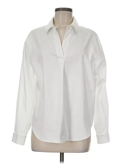 Pre-owned Chico's Long Sleeve Blouse In White
