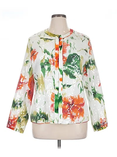 Pre-owned Chico's Long Sleeve Blouse In White