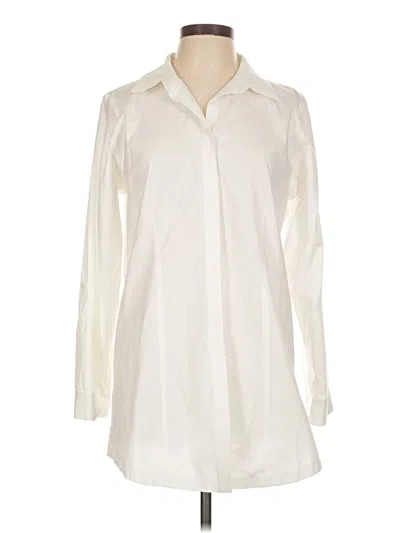 Pre-owned Chico's Long Sleeve Blouse In White