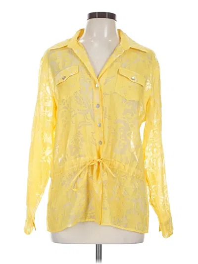 Pre-owned Chico's Long Sleeve Blouse In Yellow