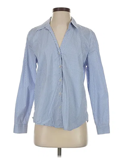 Pre-owned Chico's Long Sleeve Button Down Shirt In Blue