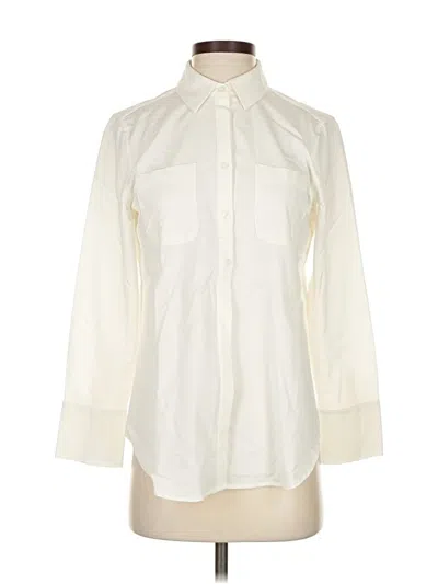 Pre-owned Chico's Long Sleeve Button Down Shirt In Ivory