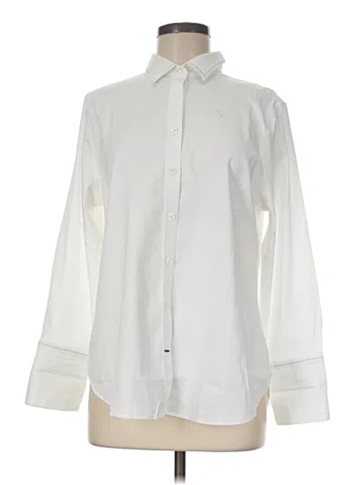 Pre-owned Chico's Long Sleeve Button Down Shirt In Ivory
