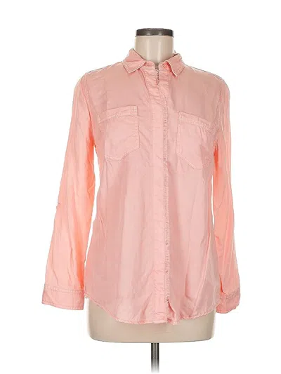 Pre-owned Chico's Long Sleeve Button Down Shirt In Orange