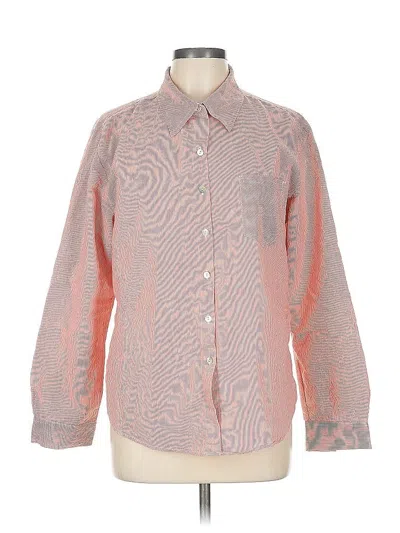 Pre-owned Chico's Long Sleeve Button Down Shirt In Pink