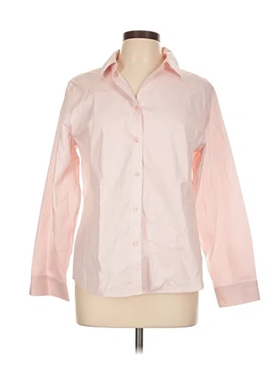 Pre-owned Chico's Long Sleeve Button Down Shirt In Pink