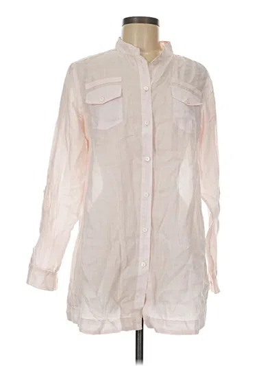 Pre-owned Chico's Long Sleeve Button Down Shirt In Pink