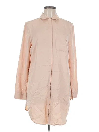 Pre-owned Chico's Long Sleeve Button Down Shirt In Tan