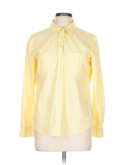 Pre-owned Chico's Long Sleeve Button Down Shirt In Yellow