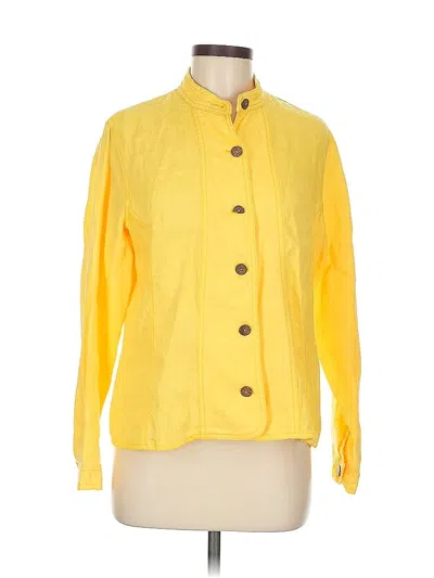 Pre-owned Chico's Long Sleeve Button Down Shirt In Yellow
