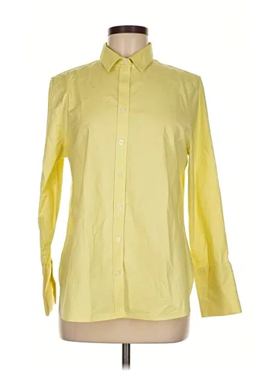 Pre-owned Chico's Long Sleeve Button Down Shirt In Yellow