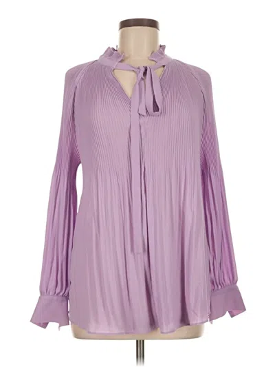 Pre-owned Chico's Long Sleeve Polo Shirt In Purple
