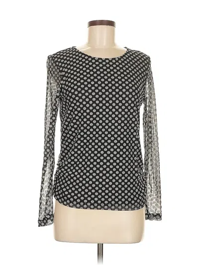 Pre-owned Chico's Long Sleeve T-shirt In Black