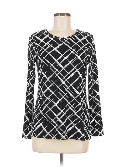 Pre-owned Chico's Long Sleeve T-shirt In Black