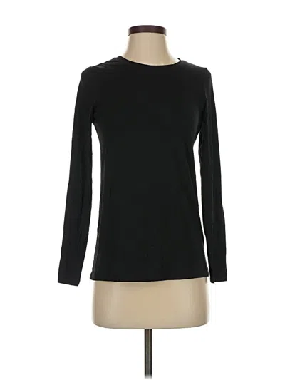 Pre-owned Chico's Long Sleeve T-shirt In Black