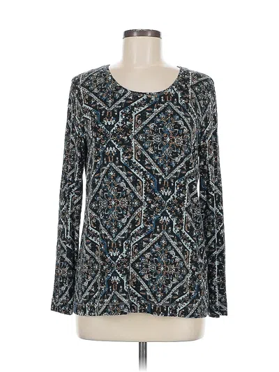 Pre-owned Chico's Long Sleeve T-shirt In Blue