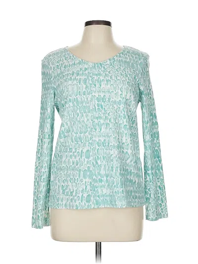 Pre-owned Chico's Long Sleeve T-shirt In Blue