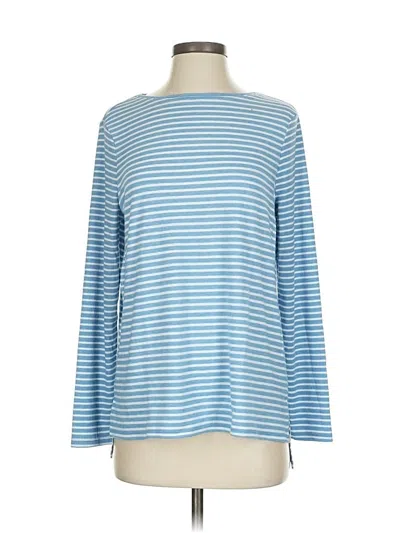 Pre-owned Chico's Long Sleeve T-shirt In Blue