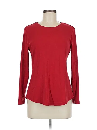 Pre-owned Chico's Long Sleeve T-shirt In Red