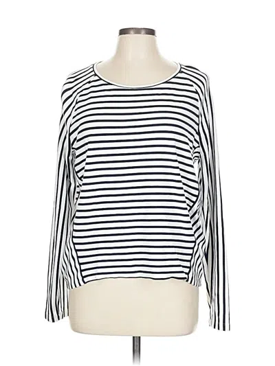 Pre-owned Chico's Long Sleeve T-shirt In White