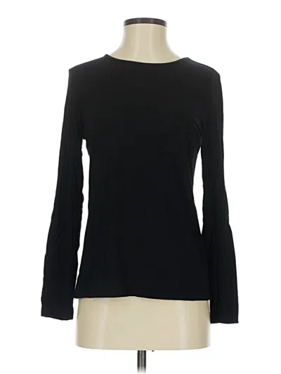 Pre-owned Chico's Long Sleeve T-shirt In Black