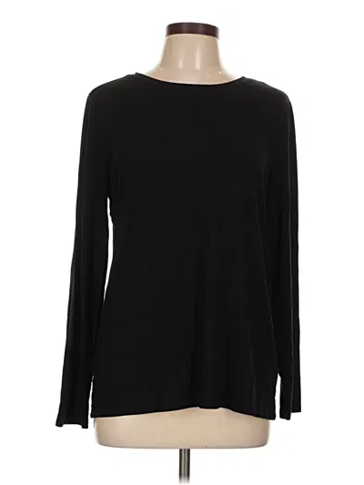 Pre-owned Chico's Long Sleeve T-shirt In Black