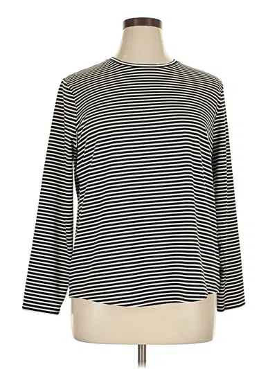 Pre-owned Chico's Long Sleeve T-shirt In Black