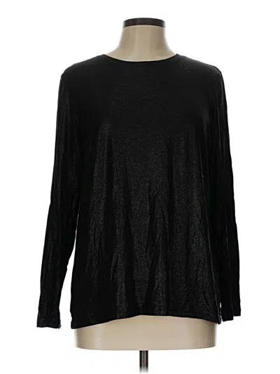 Pre-owned Chico's Long Sleeve T-shirt In Black