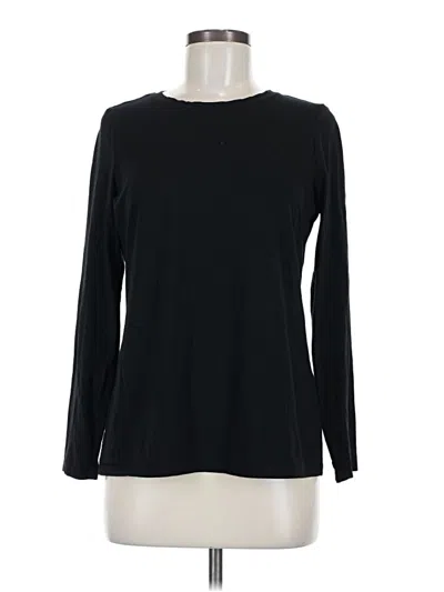 Pre-owned Chico's Long Sleeve T-shirt In Black