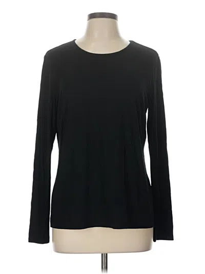 Pre-owned Chico's Long Sleeve T-shirt In Black