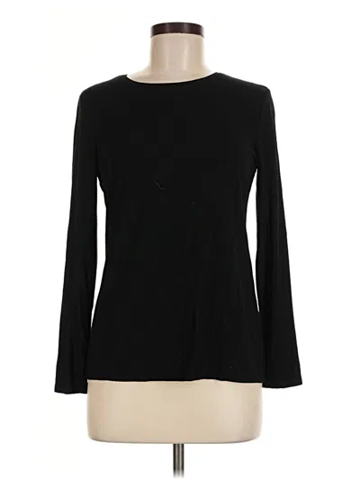 Pre-owned Chico's Long Sleeve T-shirt In Black
