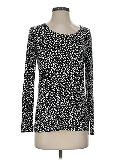 Pre-owned Chico's Long Sleeve T-shirt In Black