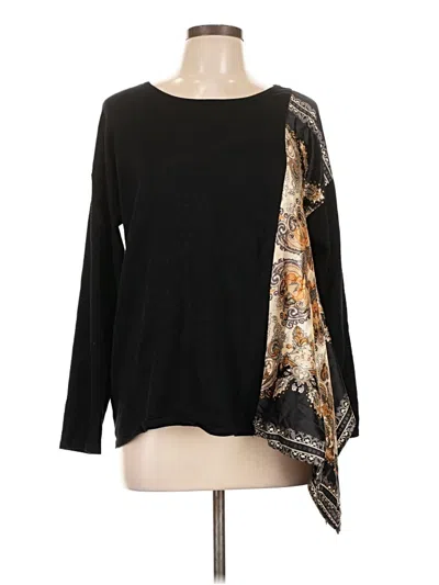 Pre-owned Chico's Long Sleeve T-shirt In Black