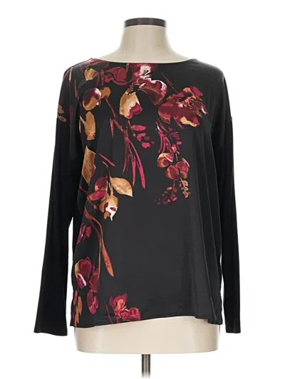 Pre-owned Chico's Long Sleeve T-shirt In Black