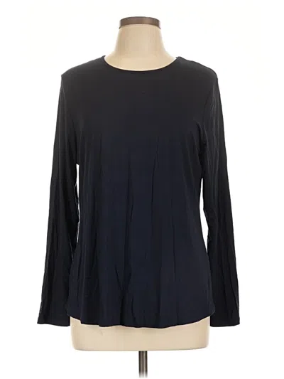 Pre-owned Chico's Long Sleeve T-shirt In Black