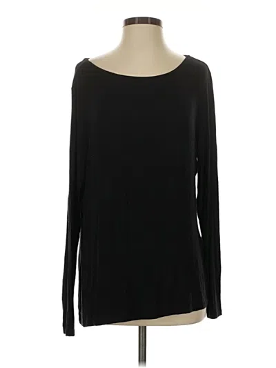 Pre-owned Chico's Long Sleeve T-shirt In Black