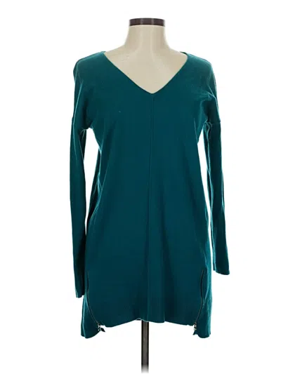 Pre-owned Chico's Long Sleeve T-shirt In Blue