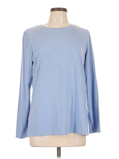Pre-owned Chico's Long Sleeve T-shirt In Blue
