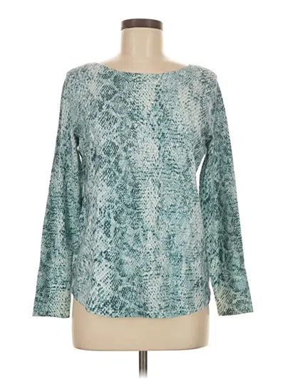 Pre-owned Chico's Long Sleeve T-shirt In Blue
